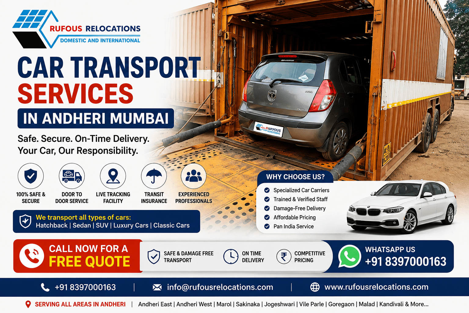 Car Transport Services in Andheri Mumbai
